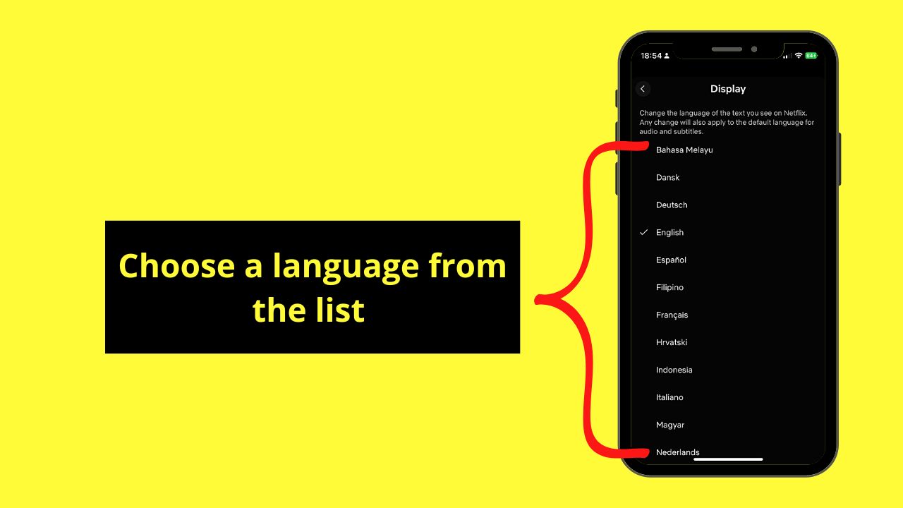 How to Change the Display Language on Netflix (Mobile) Step 5