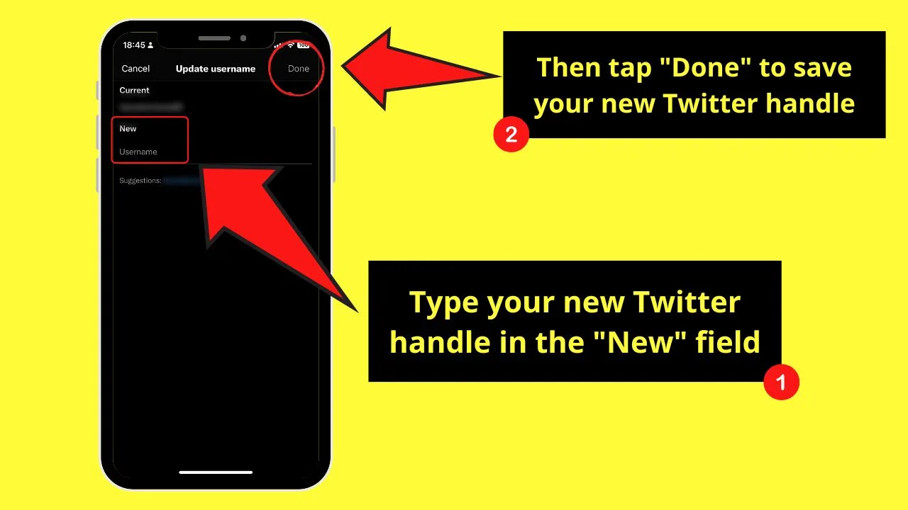 How to Change the Twitter Handle (iPhone) Step 6