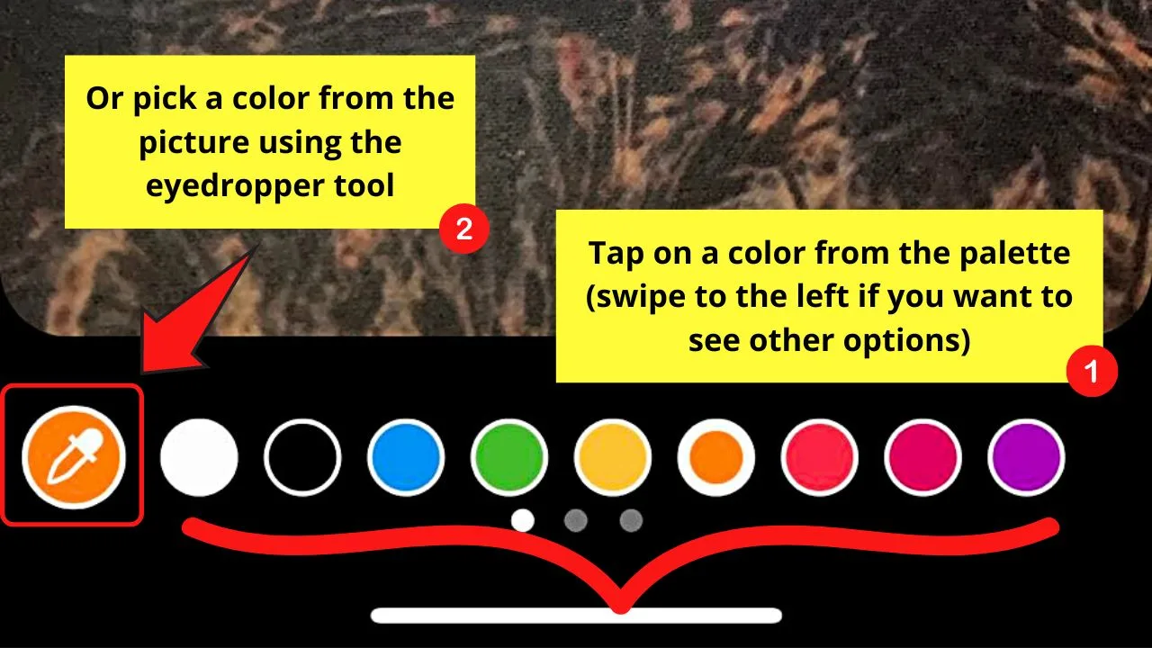 Changing the Background Color on Instagram Story Without Covering the Image Step 6
