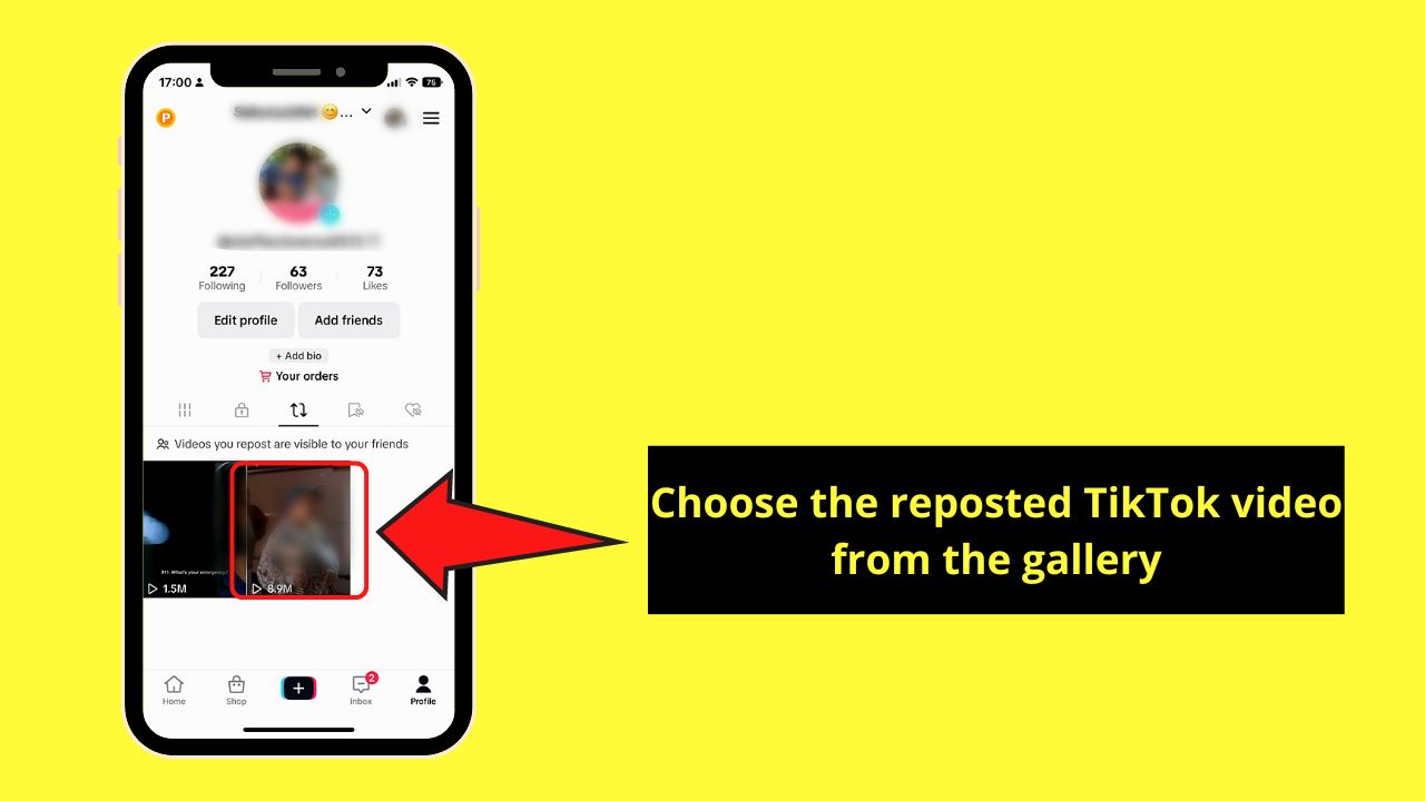 How to Delete Repost on TikTok (Android or iPhone) Step 3