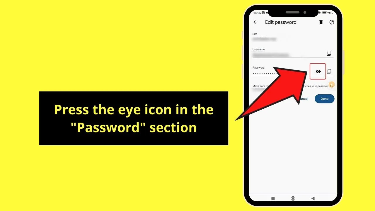 How to View Your Google Chrome Saved Passwords (Android) Step 5