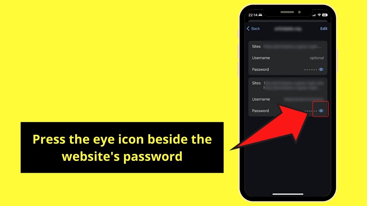How to View Your Google Chrome Saved Passwords (iPhone) Step 5