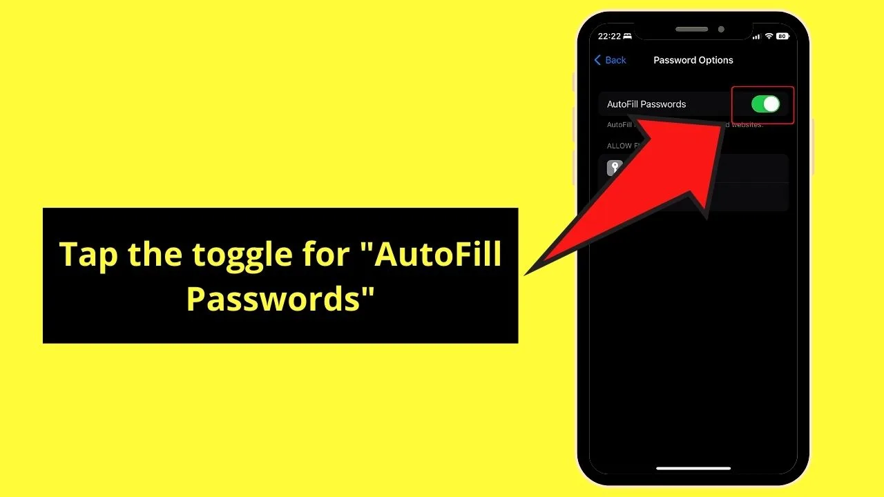 Turning Chrome’s “Auto Sign-in” Feature On (iPhone) Step 5