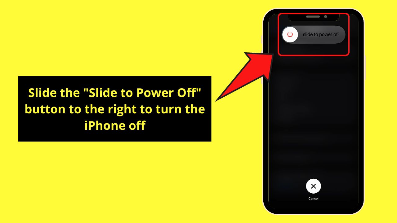 Turning your iPhone Off Step 3