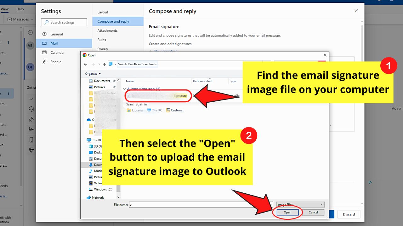 Adding Picture to Signature in Microsoft Outlook Step 5