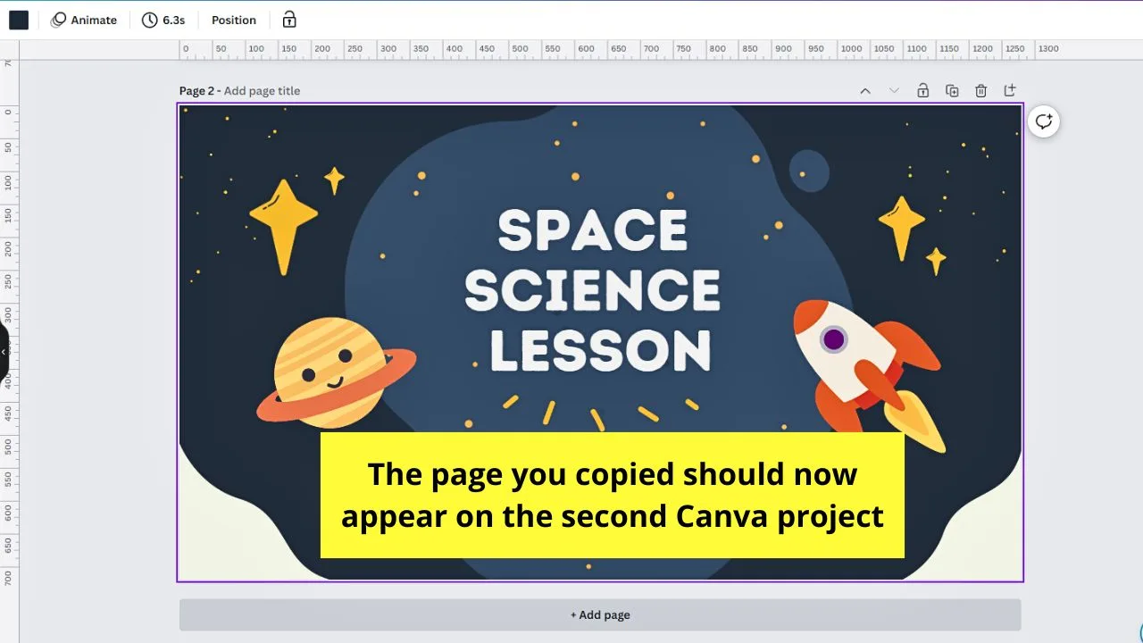 How to Copy a Page in Canva to Another Project Step 4