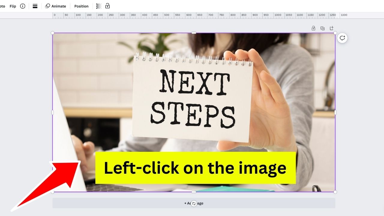 How to Remove Text from an Image in Canva Step 1