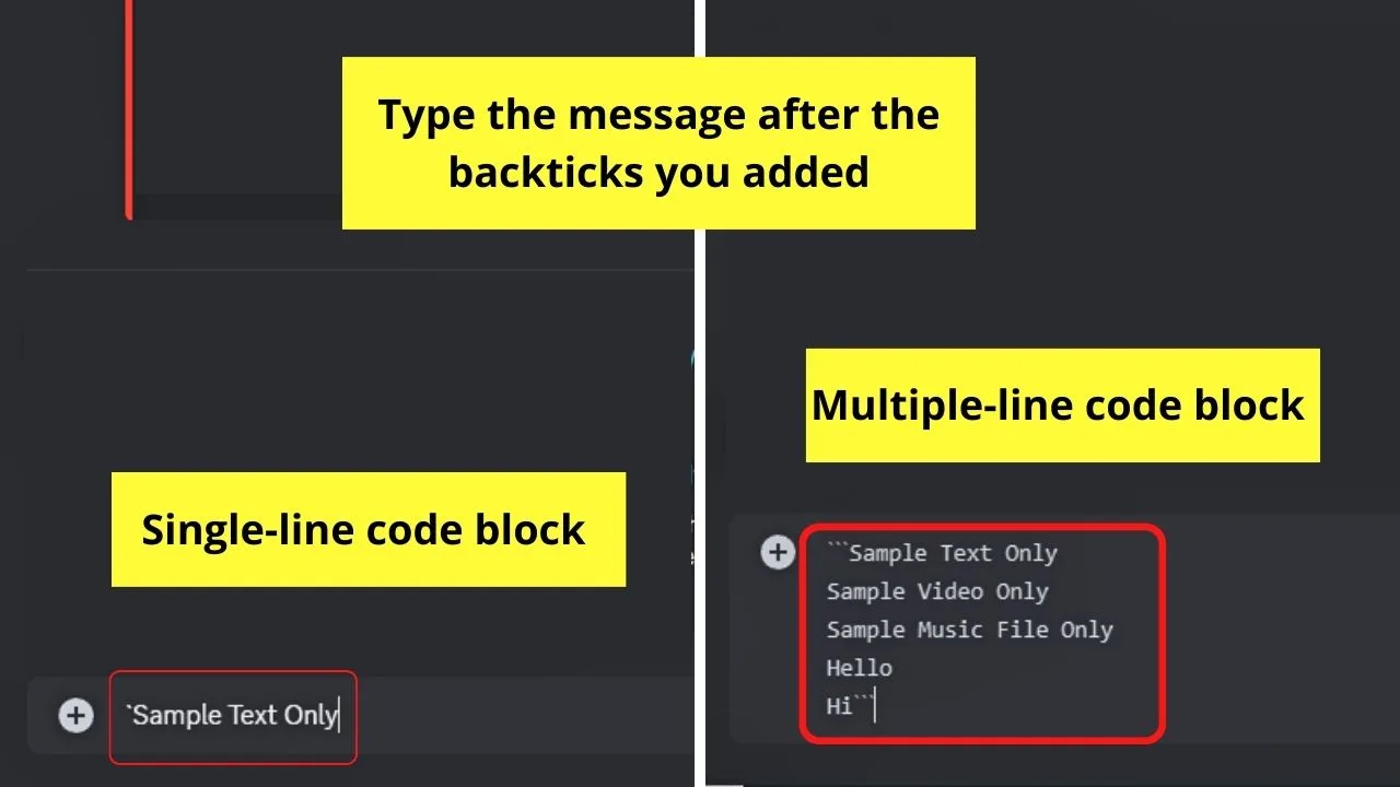 How to Use Discord Code Blocks (Desktop) Step 4