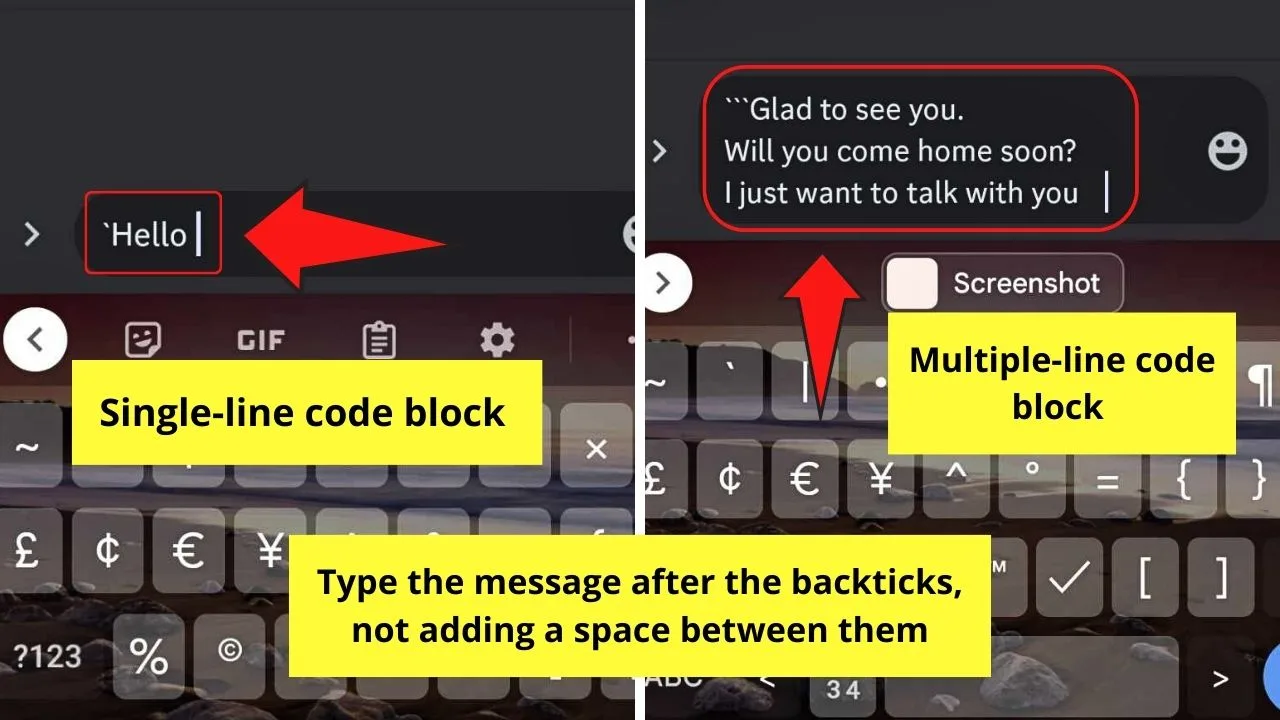How to Use Discord Code Blocks (Mobile) Step 4