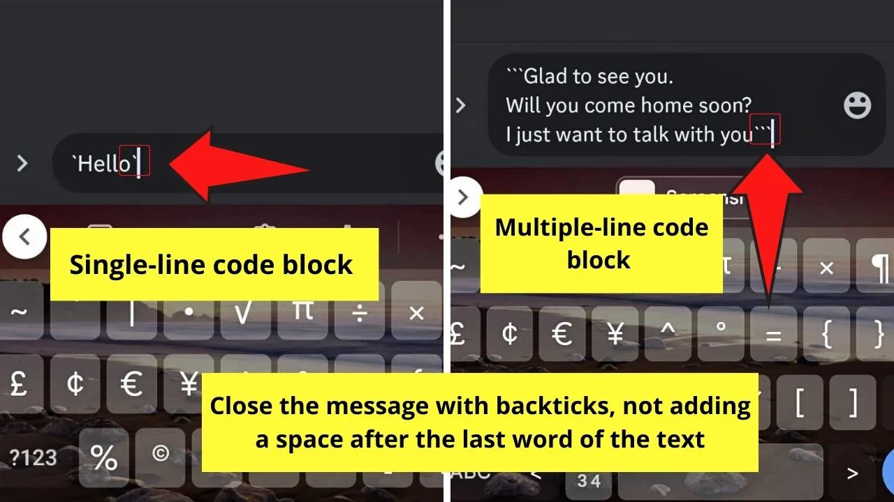 How to Use Discord Code Blocks (Mobile) Step 5
