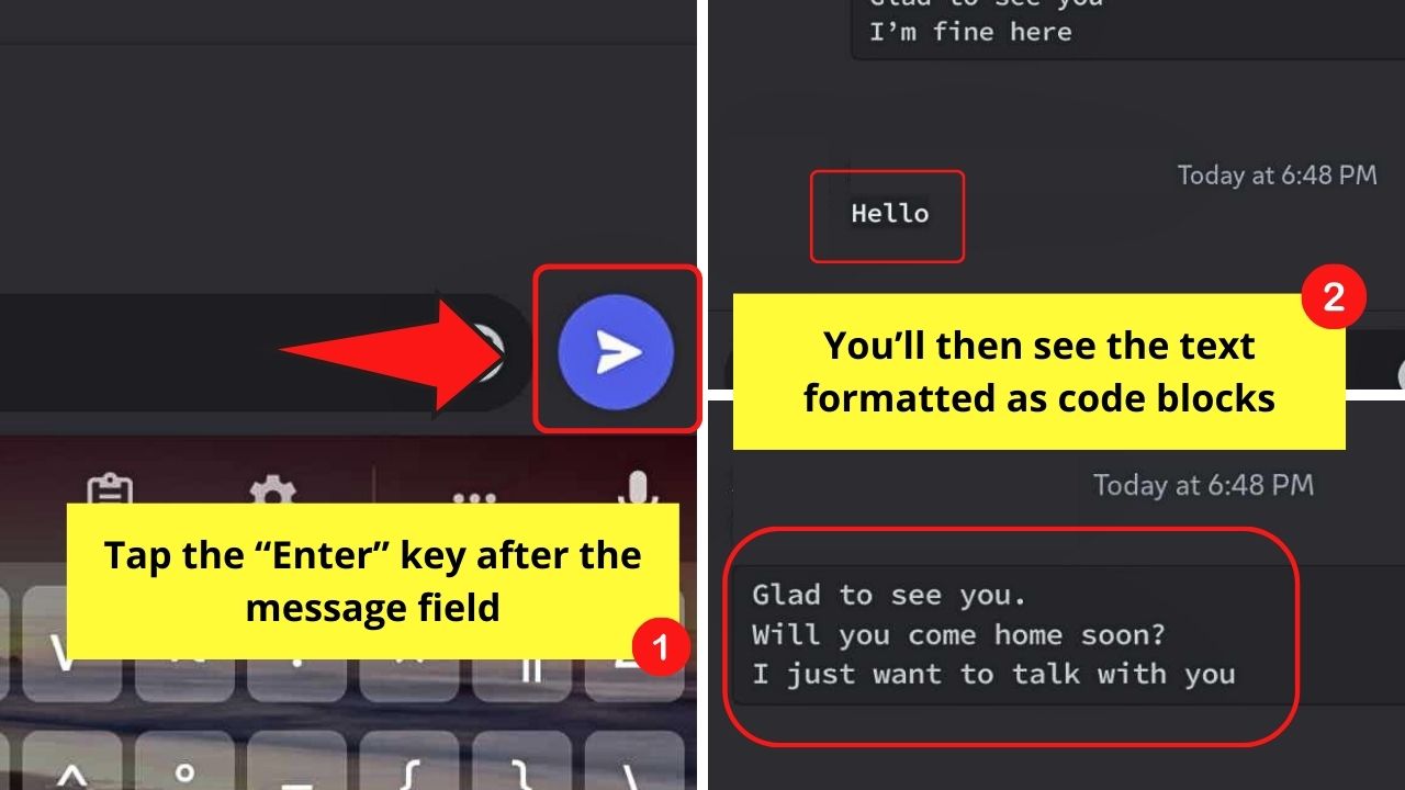 How to Use Discord Code Blocks (Mobile) Step 6