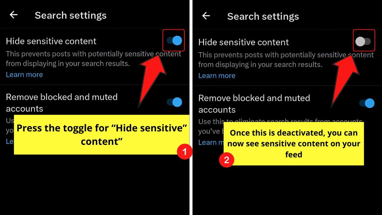 How To Turn Off X (Twitter) Sensitive Content Setting on Android Step 8