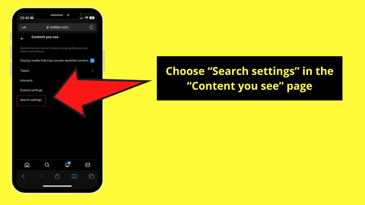 How To Turn Off X (Twitter) Sensitive Content Setting on iPhone Step 8