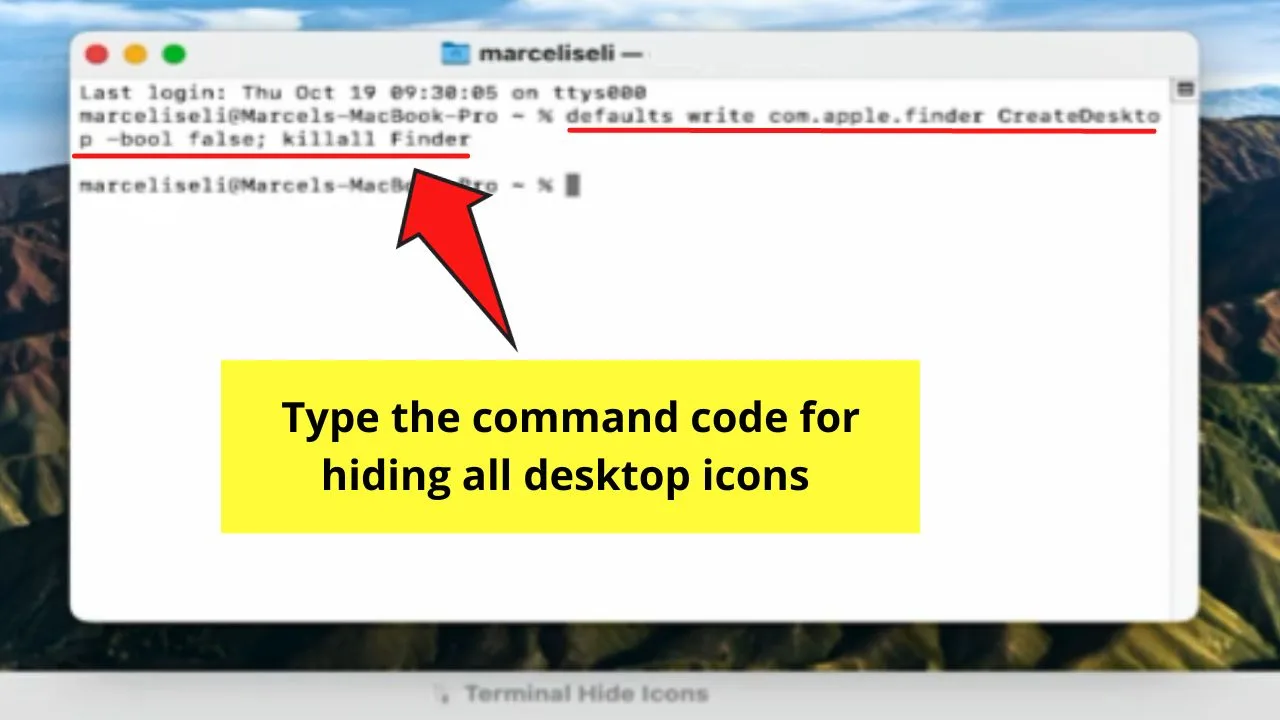 How to Hide Desktop Icons on Mac Step 4