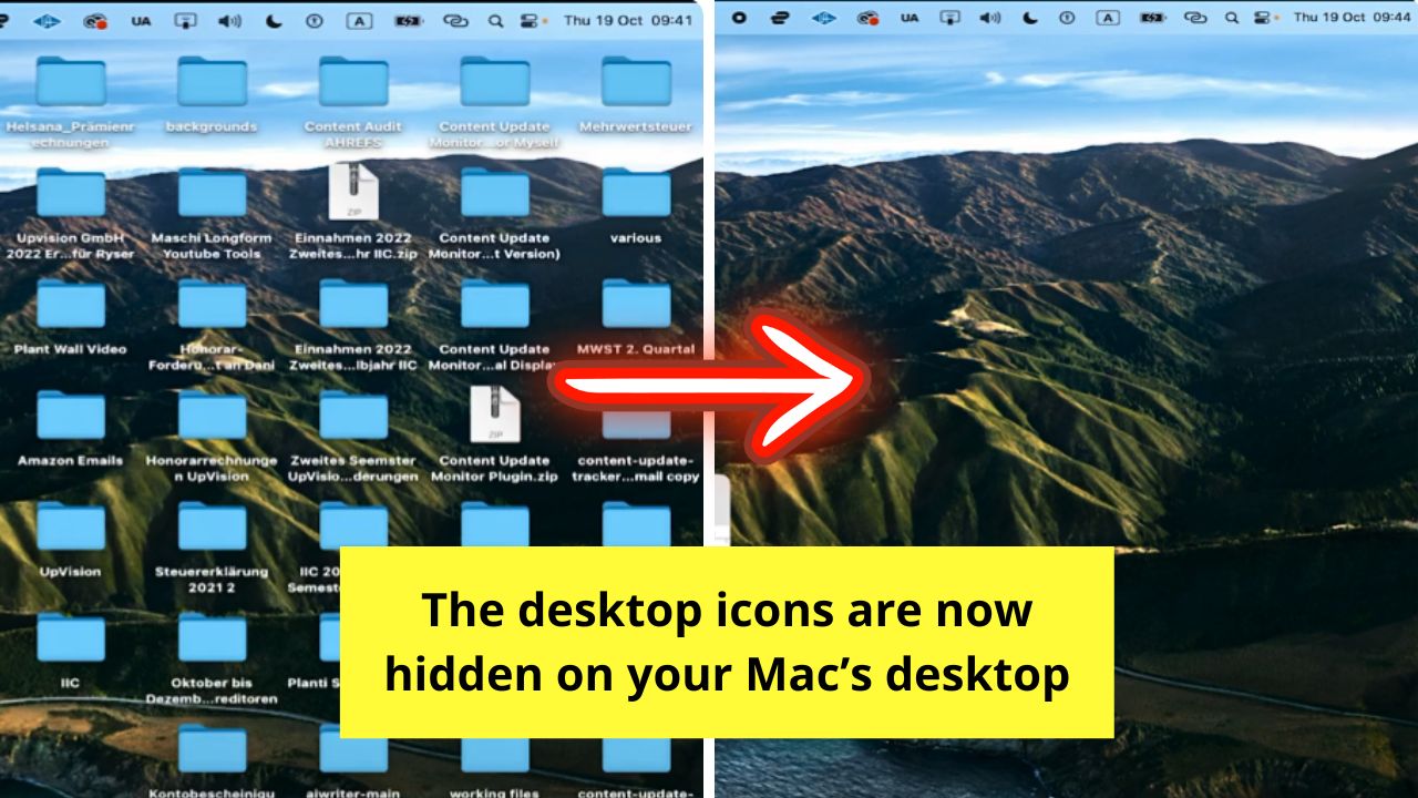 How to Hide Desktop Icons on Mac Step 5