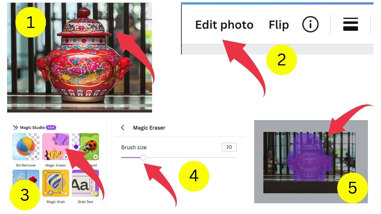 How to Remove an Object from a Photo in Canva
