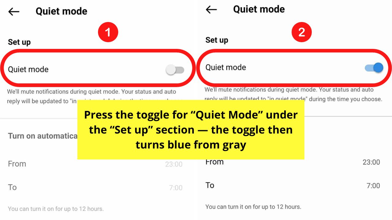How to Turn On Quiet Mode on Instagram Step 6