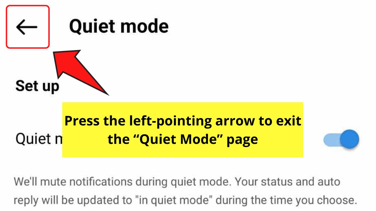 How to Turn On Quiet Mode on Instagram Step 7