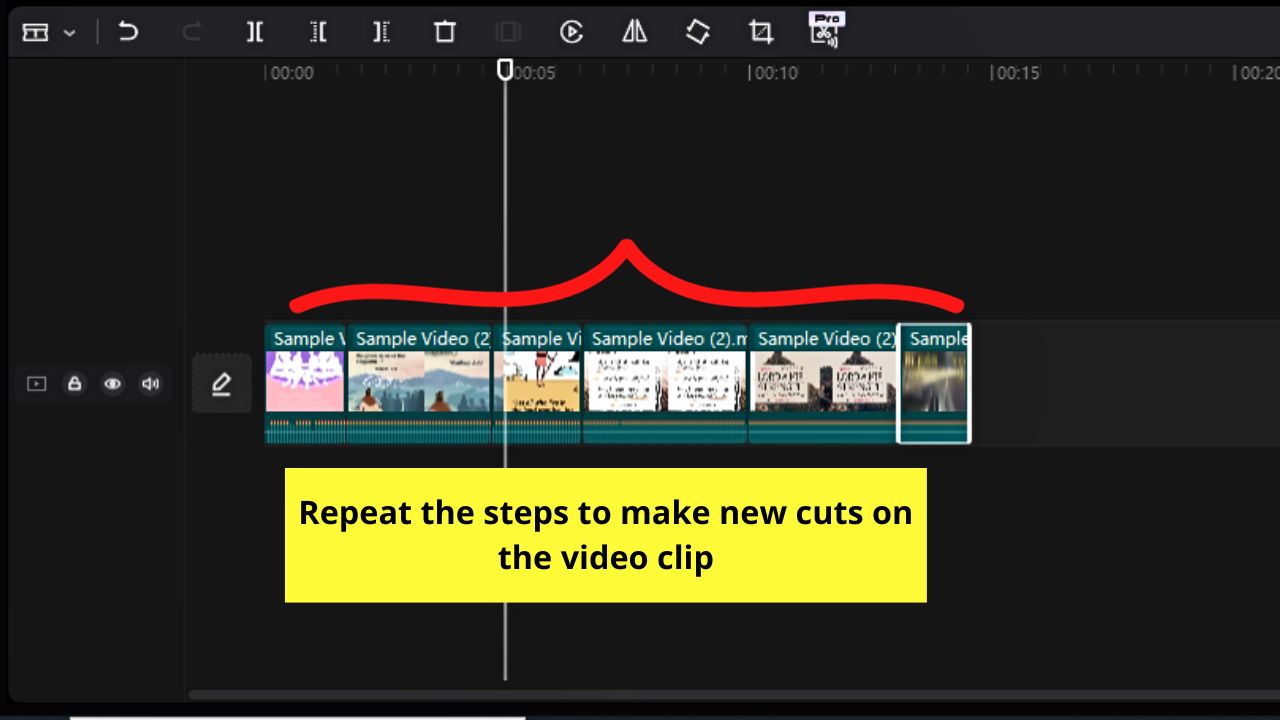 How to Cut on CapCut Mac Step 2