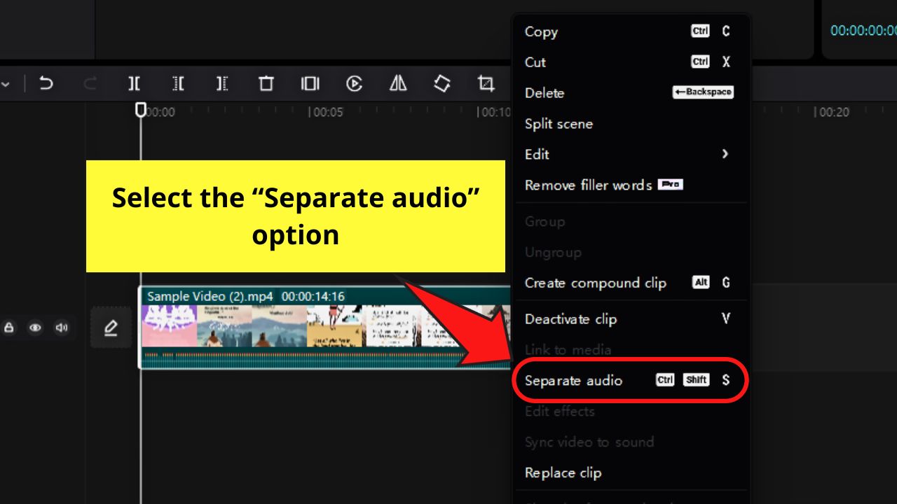 How to Extract Audio on CapCut PC Step 3