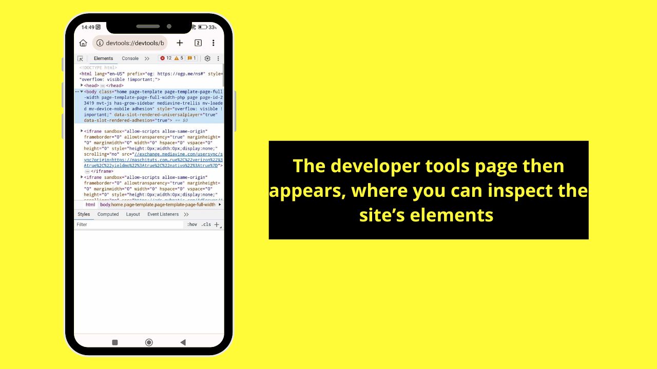 How to Inspect Elements on Android Step 3