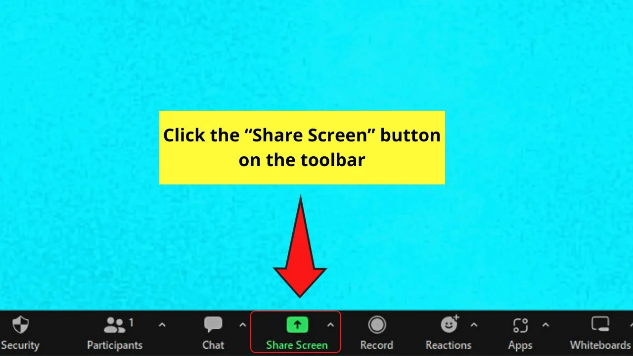 How to Share Screen and Share Files in Zoom Step 1