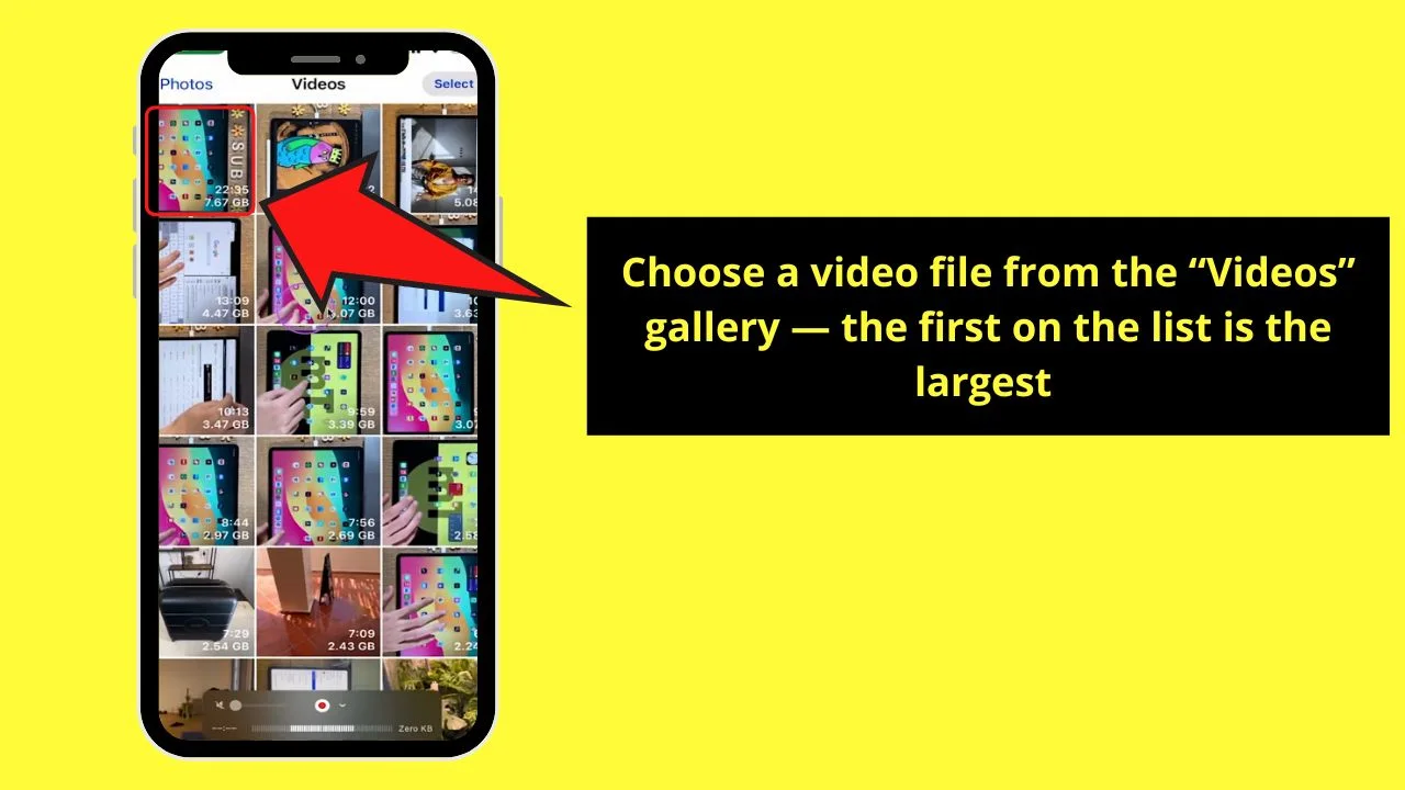 How to Find the Largest Videos on Your iPhone Step 6