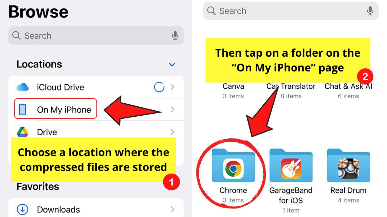 How to Unzip Files on the iPhone Step 2