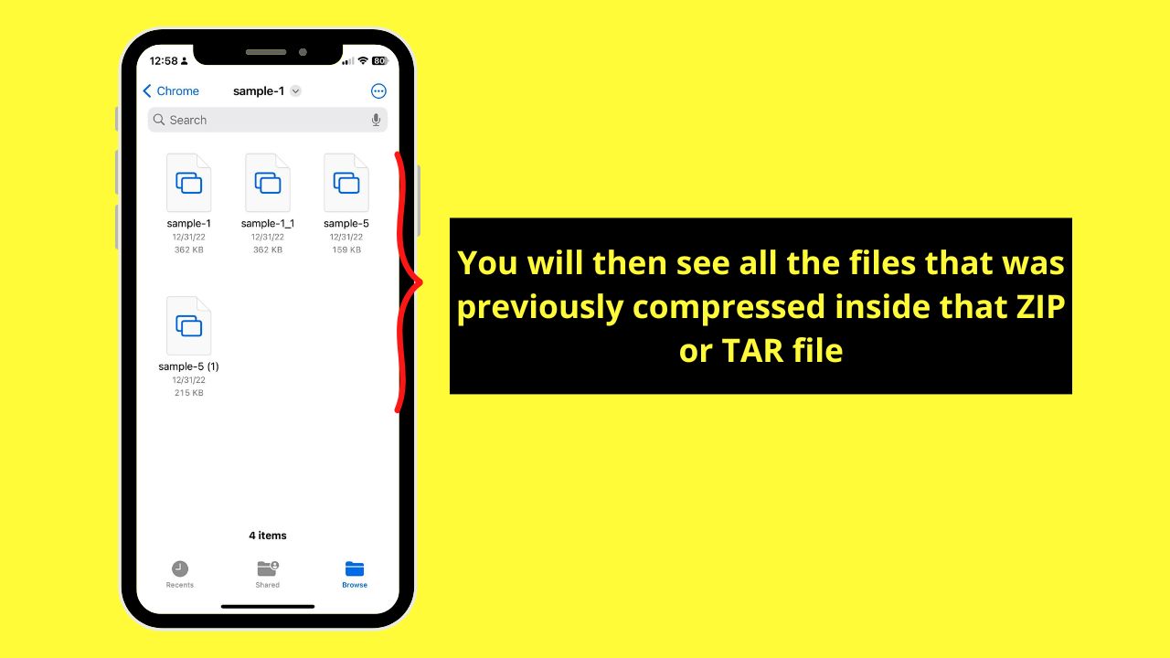 How to Unzip Files on the iPhone Step 4